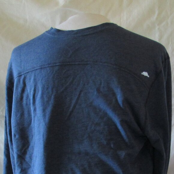 Roots 73 Blue Three-Button Henley Size XL Cotton/Poly Blend EUC - Picture 3 of 10